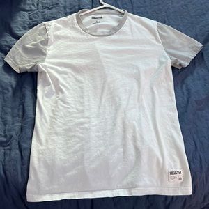 Hollister White and Light Grey  T-Shirt